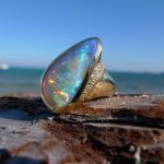 Ring Unikat Gold Opal Brillanten